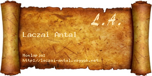 Laczai Antal névjegykártya